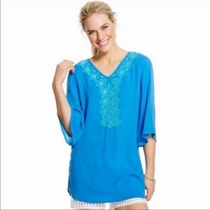 Lilly Pulitzer Target Blue Embroidered Tunic